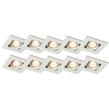 10 db-os beépített spotlámpa szett fehér - Qure kép