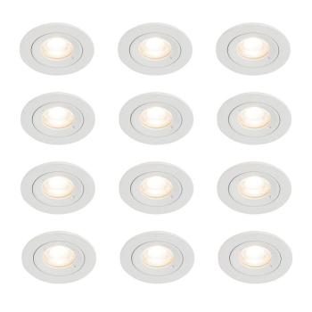 12 db-os beépíthető spotlámpa szett fehér kerek GU10 50 mm IP44 - Xena kép