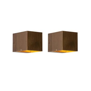 2 db intelligens fali lámpa készlet sötét bronz 8 cm WiFi-vel G9 - Transfer kép