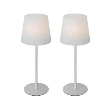 2 db újratölthető asztali lámpa szett fehér 40 cm IP54 - Jude kép