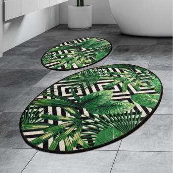  2x Fürdőszobai szőnyeg TROPIC 60x100 cm zöld szett  kép
