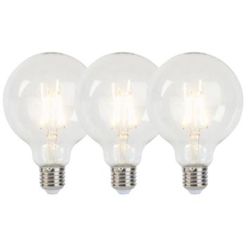 3 db E27-es szabályozható LED izzó G95 5W 470lm 2700K készlet kép
