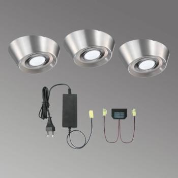3 db-os LED pultvilágító lámpa PAL CF, 12 cm Ø kép