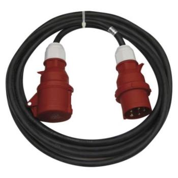 3 fázisú kültéri hosszabbító 20 m / 1 aljzat / fekete / gumi / 400 V / 2,5 mm2 kép