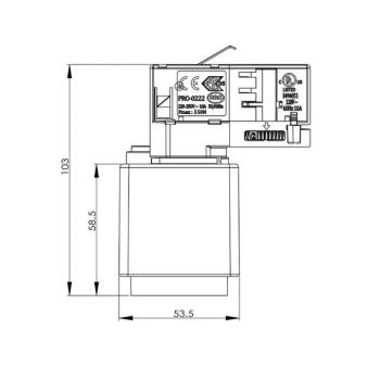 3 fázisú vágány D hálózati aljzatadapter, fehér, 1380 W kép
