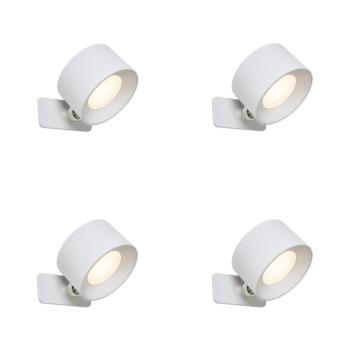 4 darabos modern fehér fal- és mennyezeti lámpa szett LED-del, újratölthető - Bright kép