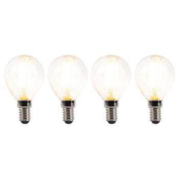 4 db E14-es szabályozható LED izzó készlet P45 átlátszó 3W 250lm 2700K kép