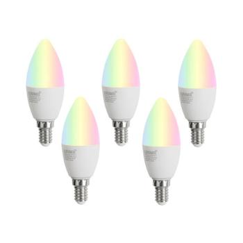 5 darabos E14 dimmelhető LED izzókészlet C37 Opál 4,9W 470 lm 2700-6500K kép