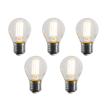 5 darabos E27 dimmelhető LED Filament izzókészlet G45 átlátszó 4W 470 lm 2700K kép