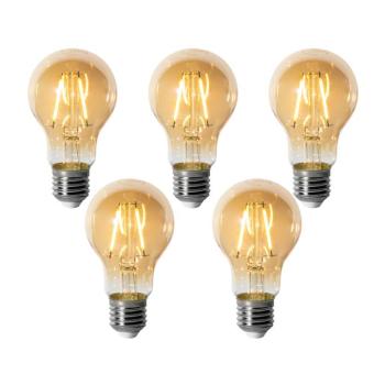 5 darabos E27 dimmelhető LED izzókészlet A60 arany 3W 310 lm 2200K kép
