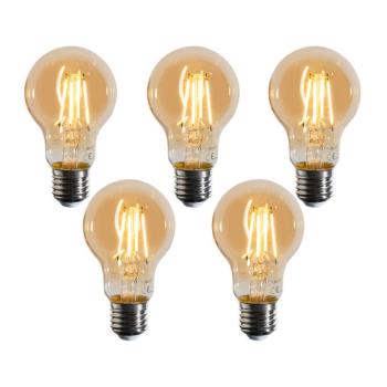 5 darabos E27 dimmelhető LED izzókészlet A60 arany 4W 420 lm 2200K kép