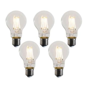 5 darabos E27 dimmelhető LED izzókészlet A60 átlátszó 4W 470 lm 2700K kép