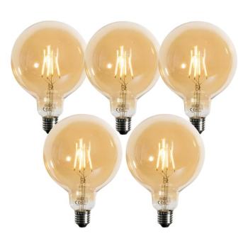 5 darabos E27 dimmelhető LED izzókészlet arany G125 4,9W 450 lm 2200K kép