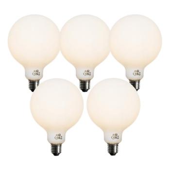 5 darabos E27 dimmelhető LED izzókészlet, opál G125 5W 450 lm 3000K kép