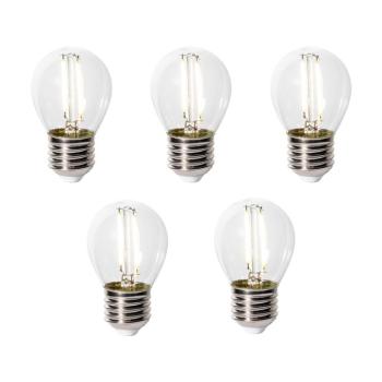 5 darabos E27 dimmelhető LED izzókészlet P45 átlátszó üveg 3W 250 lm 3000K kép