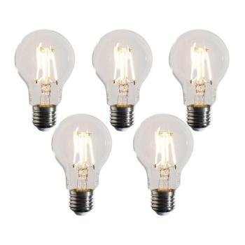 5 darabos E27-es dimmelhető LED izzókészlet A60 átlátszó 4,5W 500 lm 2700K kép