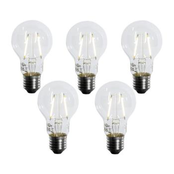 5 darabos E27 LED izzókészlet A60 Lux Érzékelő 2,5W 250 lm 3000K kép