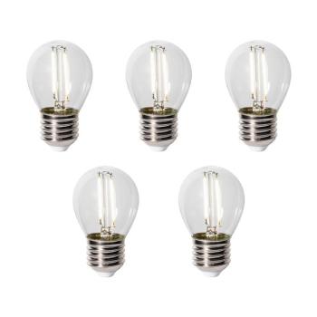 5 darabos E27 LED lámpa szett P45 alkonyatérzékelővel 3W 250 lm 3000K kép