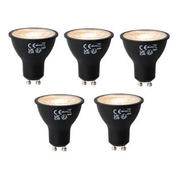 5 darabos GU10 3 lépésben dimmelhető LED izzókészlet fekete 6W 4300 lm 2000 - 6000K kép