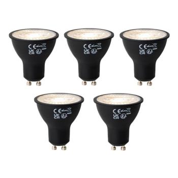 5 darabos GU10 dimmelhető LED izzókészlet fekete 6W 450 lm 3000K kép