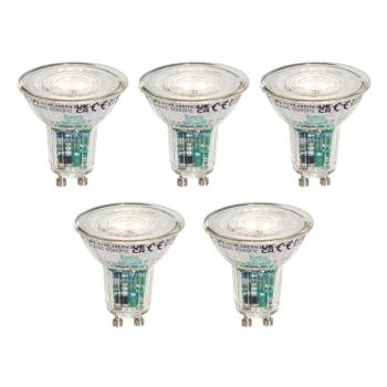 5 darabos intelligens GU10 50 mm-es LED izzókészlet, átlátszó, 4,7 W, 345 lm, 2200-4000K kép