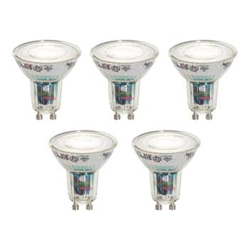 5 darabos intelligens GU10 50 mm-es LED izzókészlet, átlátszó, 4,8 W, 400 lm, 1800-6500 K kép