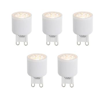 5 darabos készlet G9 24 mm-es, 3 lépésben dimmelhető LED izzókból, 3W, 300 lm, 2700K kép