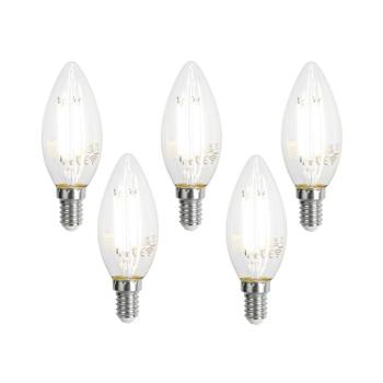 5 darabos Smart E14 LED izzókészlet C35 átlátszó 4,2W 470 lm 2700-6500K kép