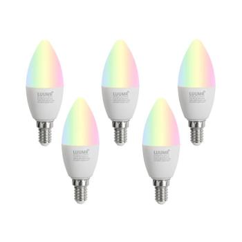 5 darabos Smart E14 LED izzókészlet C37 Opál RGBW 4,9W 470 lm 2700-6500K kép