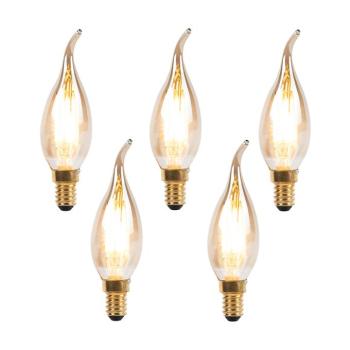5 db E14-es dimmelhető LED filament gyertyalámpa szett 240V 3W 250lm kép