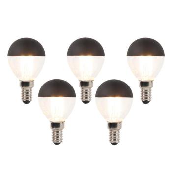 5 db E14-es dimmelhető LED izzószál izzó szett P45 fekete 300 lm 2700 K kép