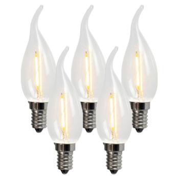 5 db E14 LED izzószál gyertyalámpa BXS35 1W 100LM 2200K készlet kép
