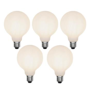 5 db E27 3 fokozatban szabályozható LED lámpa G95 mattüveg 5W 550 lm 2700K kép