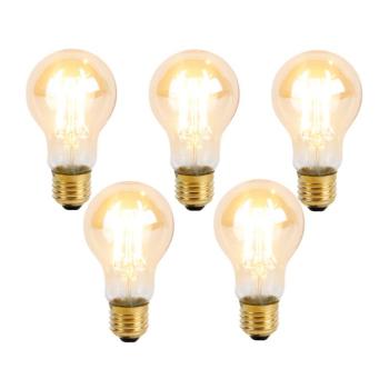 5 db E27 3 fokozatú dimmelhető LED izzó A60 Goldline 5W 530lm 2200K szett kép
