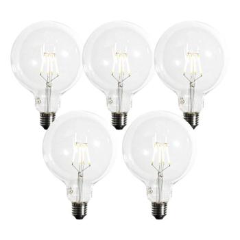 5 db E27 Dimmelhető LED Spirál Filament G125 5W 450lm 2200K kép