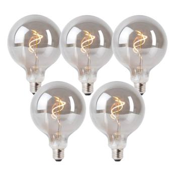 5 db E27-es dimmelhető LED izzó készlet, füstszínű G125 4W 130 lm 1900K kép