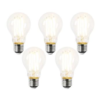 5 db E27 LED izzó szett A60 átlátszó 3,8W 806lm 2700K kép