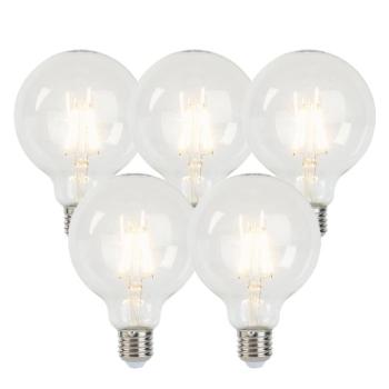 5 db E27 szabályozható LED izzó G95 5W 470lm 2700K kép