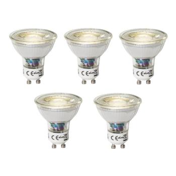 5 db GU10 dimbare LED lamp 3W 200 lm 4000K kép