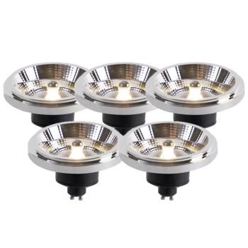 5 db LED izzó készlet AR111 GU10 12W 2000K-3000K dim to warm kép