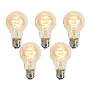 5 db Okos E27 Dimmelhető LED Izzó A60 Borostyán 4.9W 320lm 2500K kép