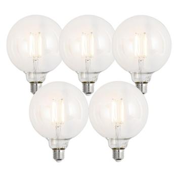5 db Okos E27 Dimmelhető LED Izzó G125 Átlátszó 7W 806lm 2700-6500K kép