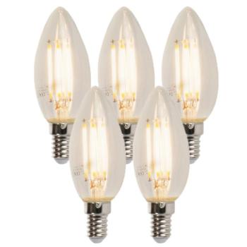 5 db-os készlet E14-es szabályozható LED gyertyalámpa B35 5W 380lm 2700K kép