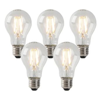 5 db-os készlet E27 LED izzó átlátszó 3W 250lm 2200K kép