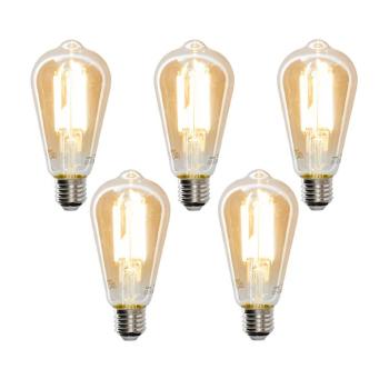 5 db Smart E27 szabályozható Kelvin LED lámpában ST64 goldline 7W 700 lm 1800-4000K kép