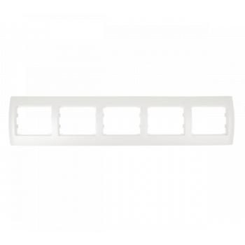 5-ös keret, kapcsoló , fehér metál színű kép