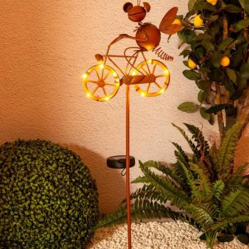 5282414 LED napelemes deco lámpa kerékpárral kép