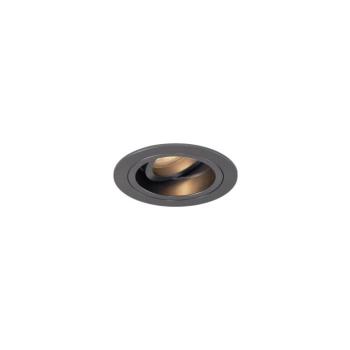 6 darabos modern, fegyverszürke, süllyesztett spotlámpa szett GU10 50mm kerek dönthető - Chuck kép