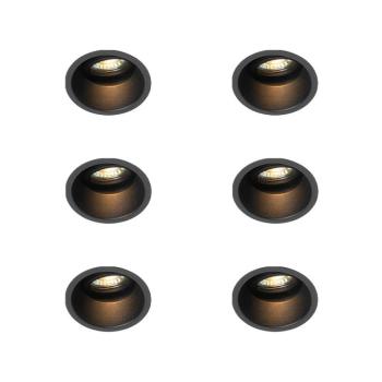6 darabos modern, süllyesztett, forgatható és dönthető spotlámpa készlet - Alloy kép