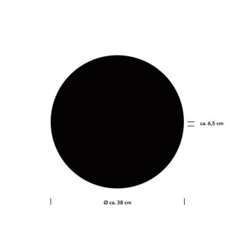 Aaron LED-es fali lámpa, Ø 38 cm, fekete, CCT, távirányítóval kép